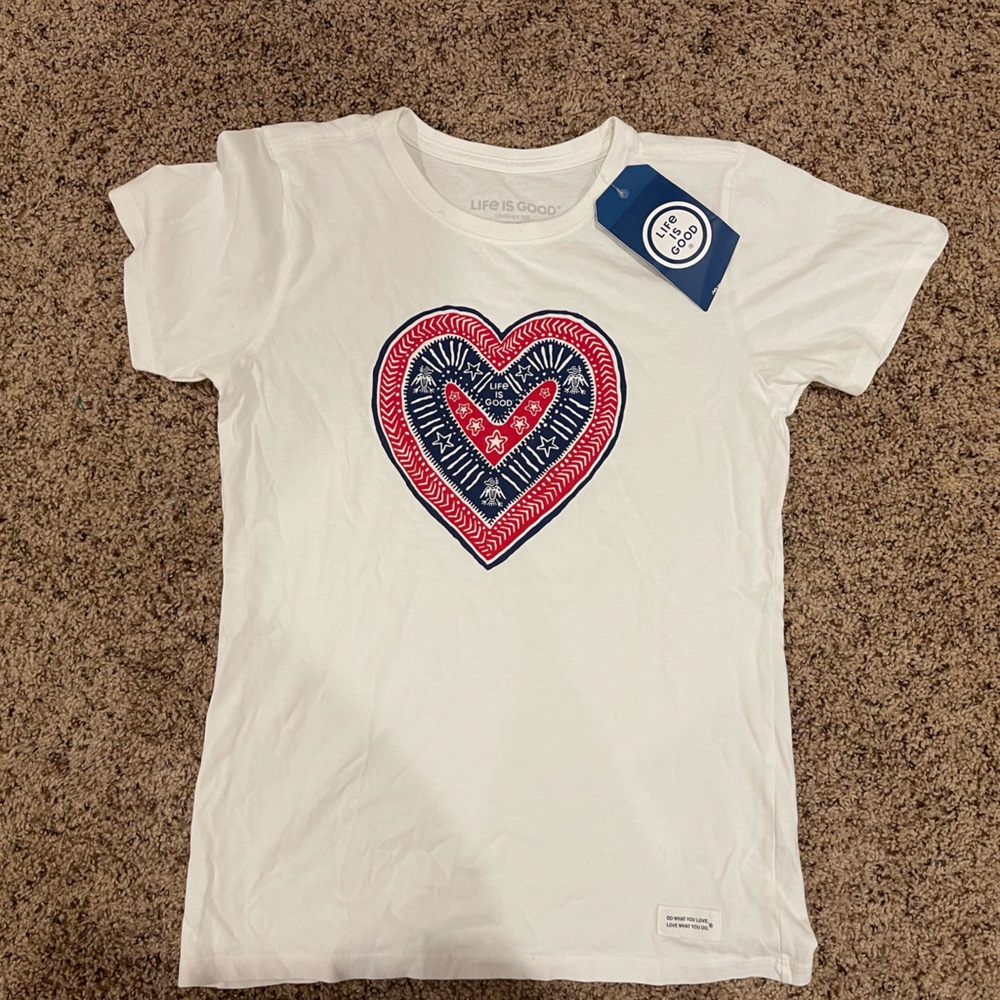 Life is Good Patriotic T-Shirt NWT